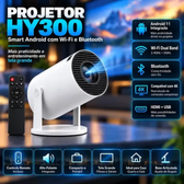 Imagem da oferta Projetor Portátil HY300 Mini 4K Compatível Android 11 Wi-Fi 5G Bluetooth Smart Portáti