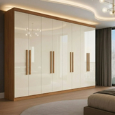 Imagem da oferta Guarda-Roupa Casal Paris 8 Portas 4 Gavetas - Off WhiteCinamomo