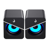 Imagem da oferta Caixa Som Gamer Rise Mode LED Azul 3.5mm Preto
