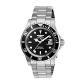 Imagem da oferta Invicta Relógio masculino de quartzo Pro Diver com pulseira de aço inoxidável Preto 40 mm Clássico