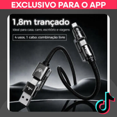 Imagem da oferta Cabo ALTOMEX 4 em 1 USB-AC Lightning: Carga Rápida 65W27W.