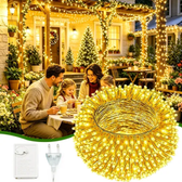 Imagem da oferta Lâmpadas 100m Leds Cordão Pisca Natal Decoração 110v Luz Branco Quente 110v