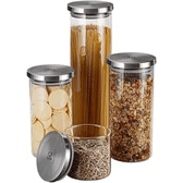 Imagem da oferta Potes Herméticos Porta-Mantimentos com Tampa de Inox Electrolux - 4 unidades