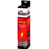 Imagem da oferta 10 Caixas Pilha Zinco AAA Kian - Box com 60 Unidades Cada (Total 600 unidades)