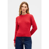 Imagem da oferta Suéter Feminino GAP Textura Cropped Algodão Vermelho