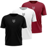 Imagem da oferta Kit 3 Camisetas Masculina Dry Alpha Lobo Geométrico