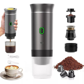 Imagem da oferta Cafeteira Portátil 3 em 1 Expresso Elétrica Recarregável para Cápsulas e Café Moído Compacta e Prática