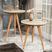 Imagem da oferta Duas Mesas Laterais Canto Redonda Para Sala Sofa Retro Linda