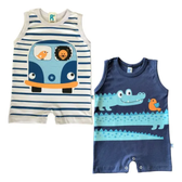 Imagem da oferta Kit 2 Macaquinhos Bebê (Tam. 4 a 16M) Várias estampas