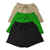 Imagem da oferta Kit 3 Shorts Feminino Basico Cintura Alta Confortável