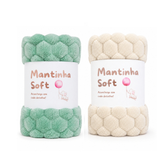 Imagem da oferta Kit 02 Mantinhas Bebê Tartaruguinha
