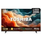 Imagem da oferta Toshiba Smart Tv Miniled Qled 4k 55" Polegadas 55m450ss Com Painel Antirreflexo Processador De Ai Zr Som Aprimorado Por Ai Modo Game