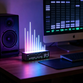 Imagem da oferta Luz LED de Ritmo Musical Ativada por Som Luz de Atmosfera com Espectro Alimentação Tipo C 6 Modos para Decoração