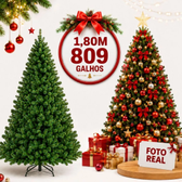 Imagem da oferta Árvore de Natal Pinheiro Premium Luxo Galhos Cheios (Vários Tamanhos)