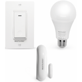 Imagem da oferta Kit com Sensor de Abertura + Lâmpada Wi-Fi + Interruptor Wi-Fi Liv - SE235K