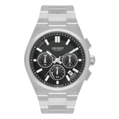 Imagem da oferta Relógio Orient Solartech Cronógrafo Solar Caixa Prateada Fundo Preto 43 mm