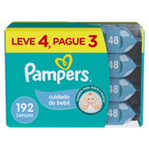 Imagem da oferta Lenços Umedecidos Pampers Cuidado de Bebê 192 Unidades