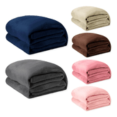 Imagem da oferta 2 Coberta Manta Soft Casal Microfibra Veludo 2,00x1,80 Mts