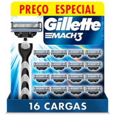 Imagem da oferta Refil Gillette Mach3 Para Barbear, 16 Unidades