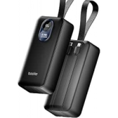 Imagem da oferta Basike Power Bank 20000mah, Carregador Portátil, 2 Cabos Integrados (preto)