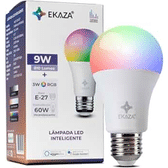 Imagem da oferta EKAZA Lâmpada Inteligente RGB 16 milhões de cores Wi-Fi Compatível com Amazon Alexa e Google Assistente 9W+3W - EKGC-T261-E27