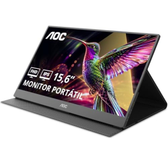Imagem da oferta Monitor Portátil AOC 15.6" FHD IPS USB-C Capa Magnética Alto-falantes 16T20E2