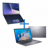 Imagem da oferta Notebook Asus Zenbook i7-10510U 8GB SSD 256GB Intel UHD Graphics UX434FAC-A6340T + Asus i5-1035G1 8GB SSD 512GB Intel HD graphics 620 X515JA-EJ1045T
