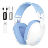 Imagem da oferta Headset Gamer Sem Fio Onikuma B2 Conexão USB e Bluetooth Cor Branco