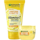 Imagem da oferta Kit Skincare Gel De Limpeza E Hidratante Com Vitamina C, Ação Antioleosidade E Uniformizadora, Pele Iluminada E Hidratada, Uniform & Matte Garnier 1