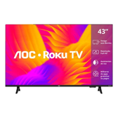 Imagem da oferta Smart Tv Aoc Led 43 Full Hd Wi-fi Roku Tv Sem Bordas