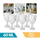 Imagem da oferta Kit 6 Taças de Licor 60ml Vidro Diamante
