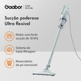 Imagem da oferta Gaabor Aspirador de Pó 2 em 1, Sucção Forte de 18.000Pa, Silencioso e Fácil de Guardar – CW-18M02A