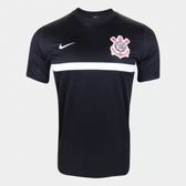 Imagem da oferta Camisa Corinthians Treino 20/21 Nike Masculina - Preto+Branco