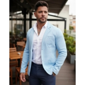 Imagem da oferta Blazer Masculino Premium Slim Fit – Bengaline, Corte Italiano