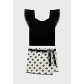 Imagem da oferta Conjunto Infantil 2pçs Manga Curta Milon Estampado Preto