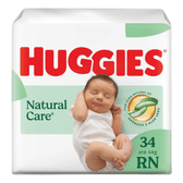 Imagem da oferta Huggies Fralda Descartável Premium Natural Care RN - 34 Unidades