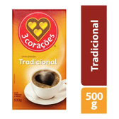 Imagem da oferta Café Torrado E Moído Tradicional Caixa Com 500g 3 Corações pacote 500 gramas