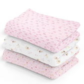 Imagem da oferta Cueiro Estampado Flanelado Bebê Kit 3 Unidades 80X50cm