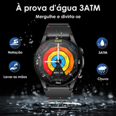 Imagem da oferta Smartwatch Aurafit G12 Gps Resistência À Água 3atm Preto