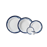 Imagem da oferta Serviço de Jantar e Café 30 Peças em Porcelana, Decoração Névoa Azul, Porcelana Schmidt