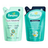 Imagem da oferta Kit Pampers Refil Shampoo Glicerina 350ml + Loção Hidratante Infantil 350ml