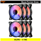 Imagem da oferta Kit 6 Fan Aigo AR12 Pro ARGB - 74 CFM