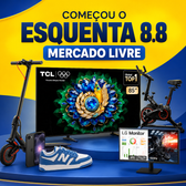 Imagem da oferta ESQUENTA 8.8 MERCADO LIVRE: Smartphones Tênis Moda Casa e Beleza com Até 77% OFF!