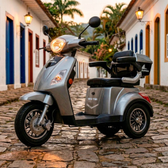 Imagem da oferta Triciclo Elétrico 800W Wehawk WX-T01 Bateria Chumbo Autonomia até 50km Autopropelido com Ré