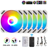 Imagem da oferta Kit com 6 Fans 120mm ARGB com Controladora 75CFM - Wovibo