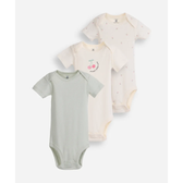 Imagem da oferta Kit 3 Bodies de Algodão Estampado (Tam. 0 a 24M)