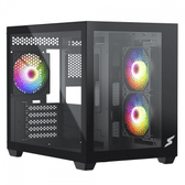 Imagem da oferta Gabinete Gamer SuperFrame Box Mid Tower Vidro Temperado M-ATX Black Sem Fonte Sem Fan