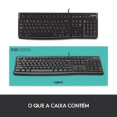 Imagem da oferta Teclado com fio USB Logitech K120 Resistente à Respingos e Layout ABNT2 -920-004423