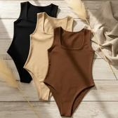 Imagem da oferta Kit 3 Body Plus Size Regata Decote Quadrado