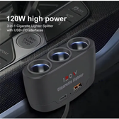 Imagem da oferta Carregador Veicular Hub 12v 3 Tomada Acendedor Carregador Automotivo Adaptador Para Carro Caminhão Carregamento Rápido